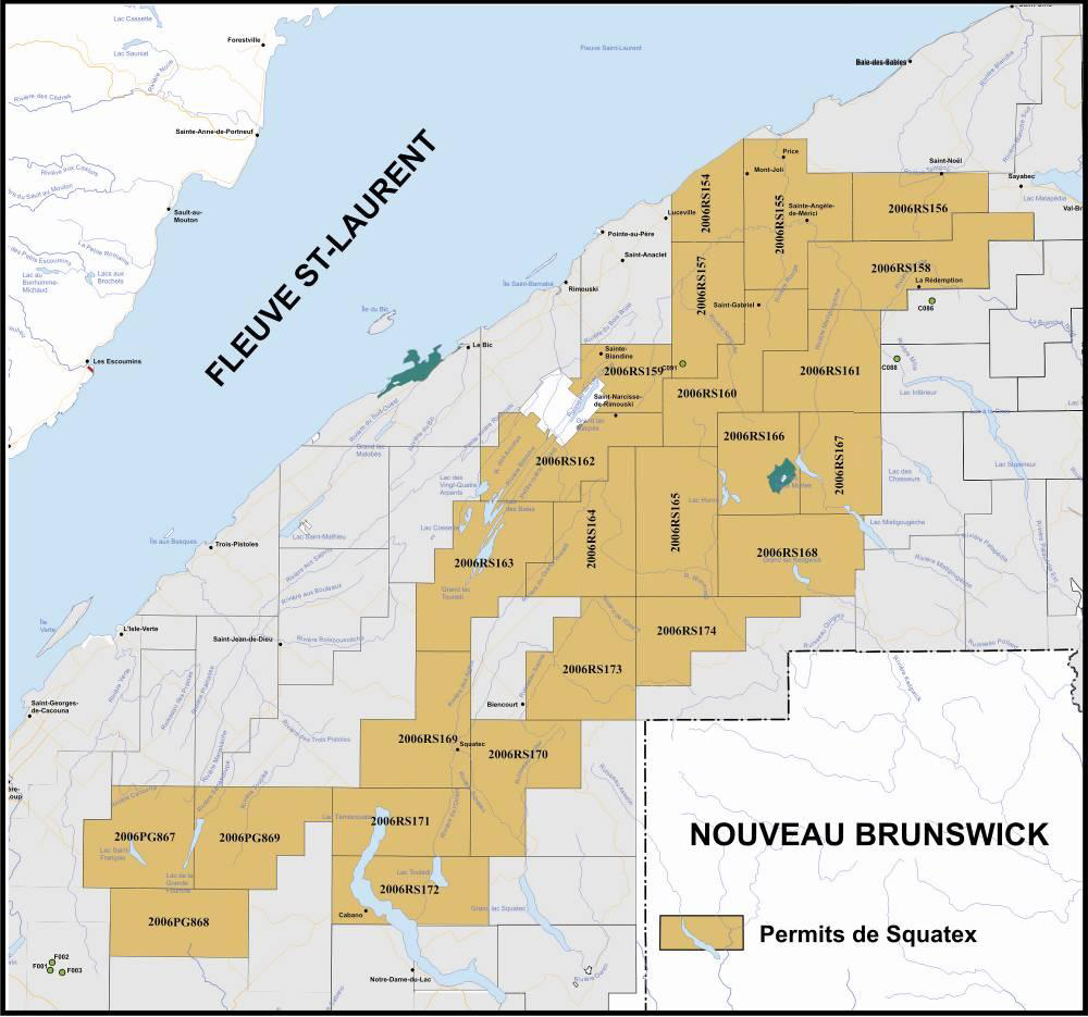 Area under permits in the Lower St. Lawrence-Gaspé since 2006