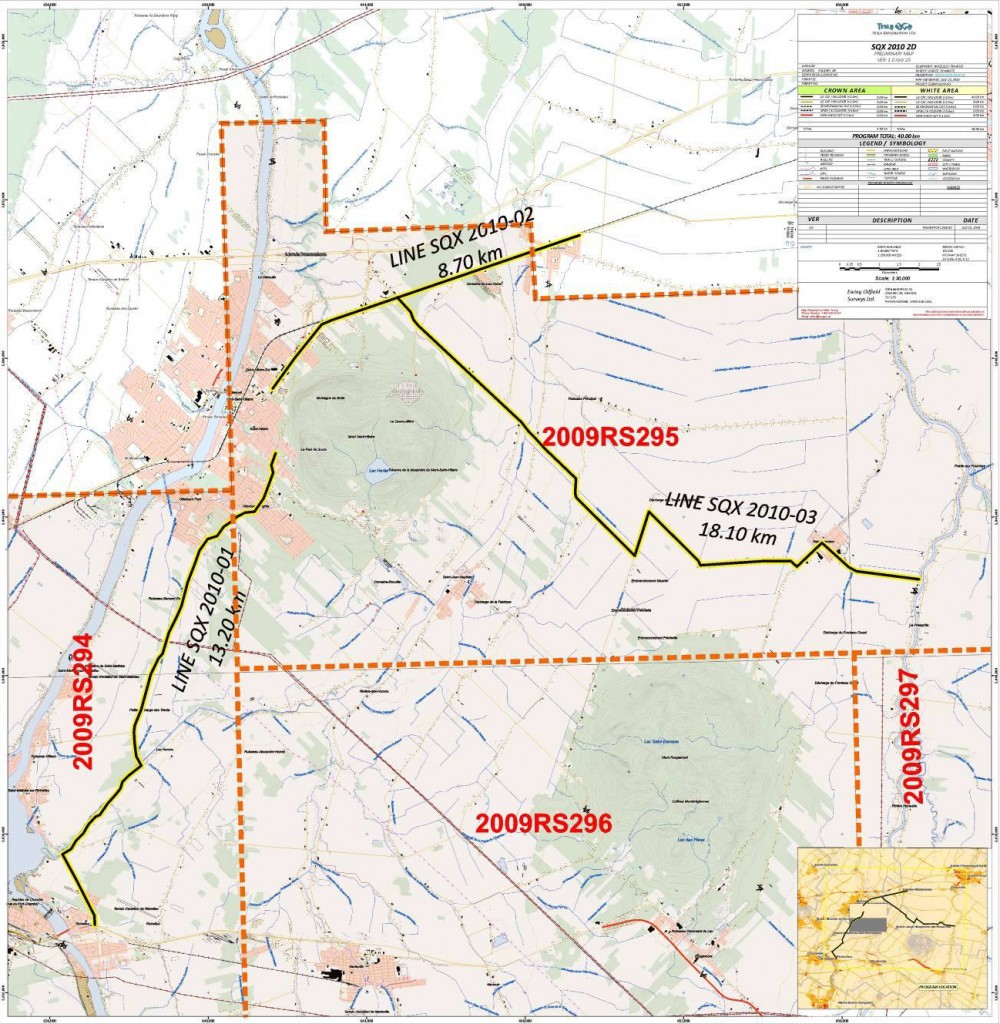 Seismic program recorded in 2010, Beloeil region